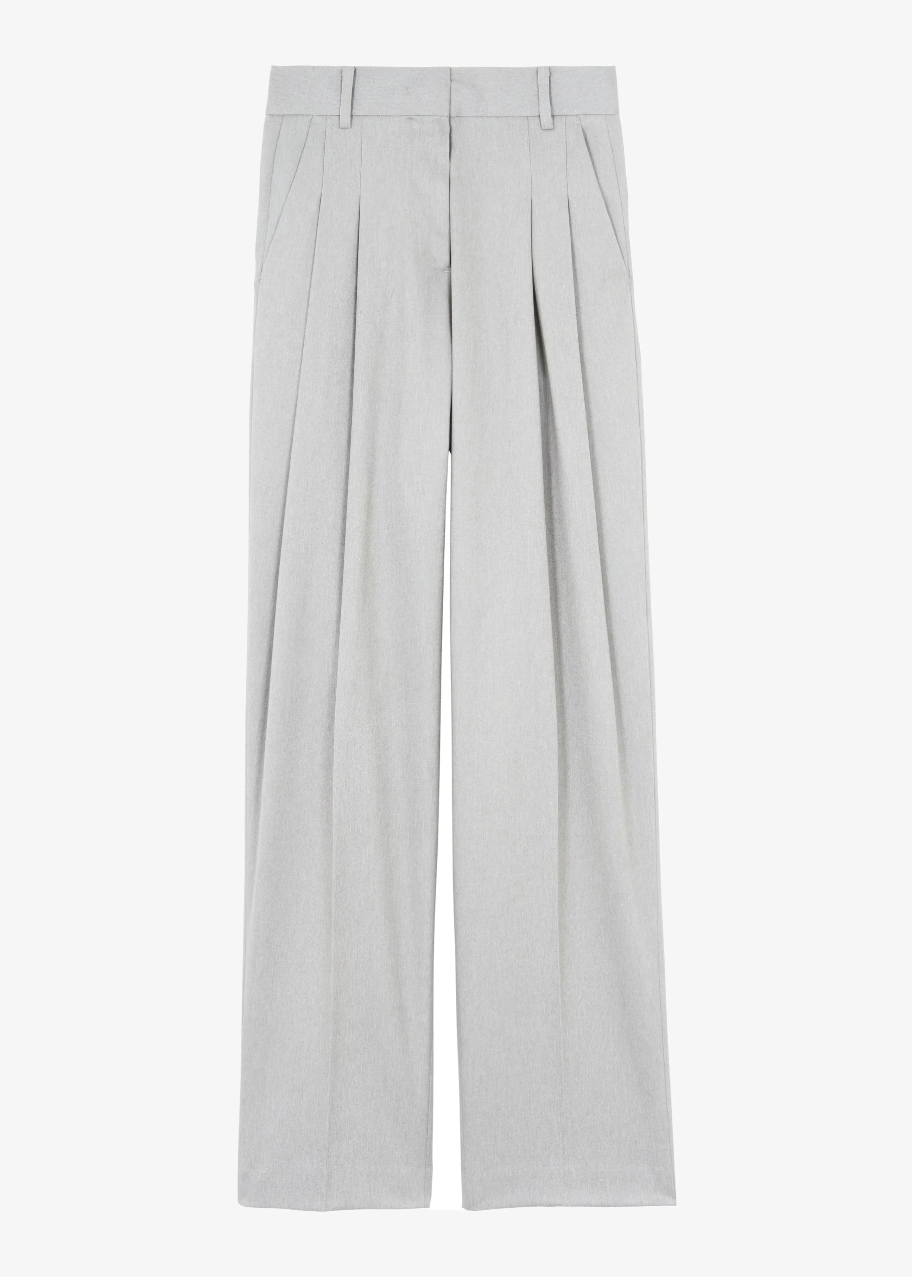The Frankie Shop Cooper Pintuck Trousers Grey Clearance
