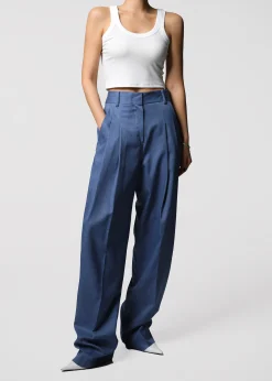 The Frankie Shop Cooper Pintuck Trousers Blue Best