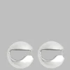 The Frankie Shop Coperni Logo Earrings Silver Discount