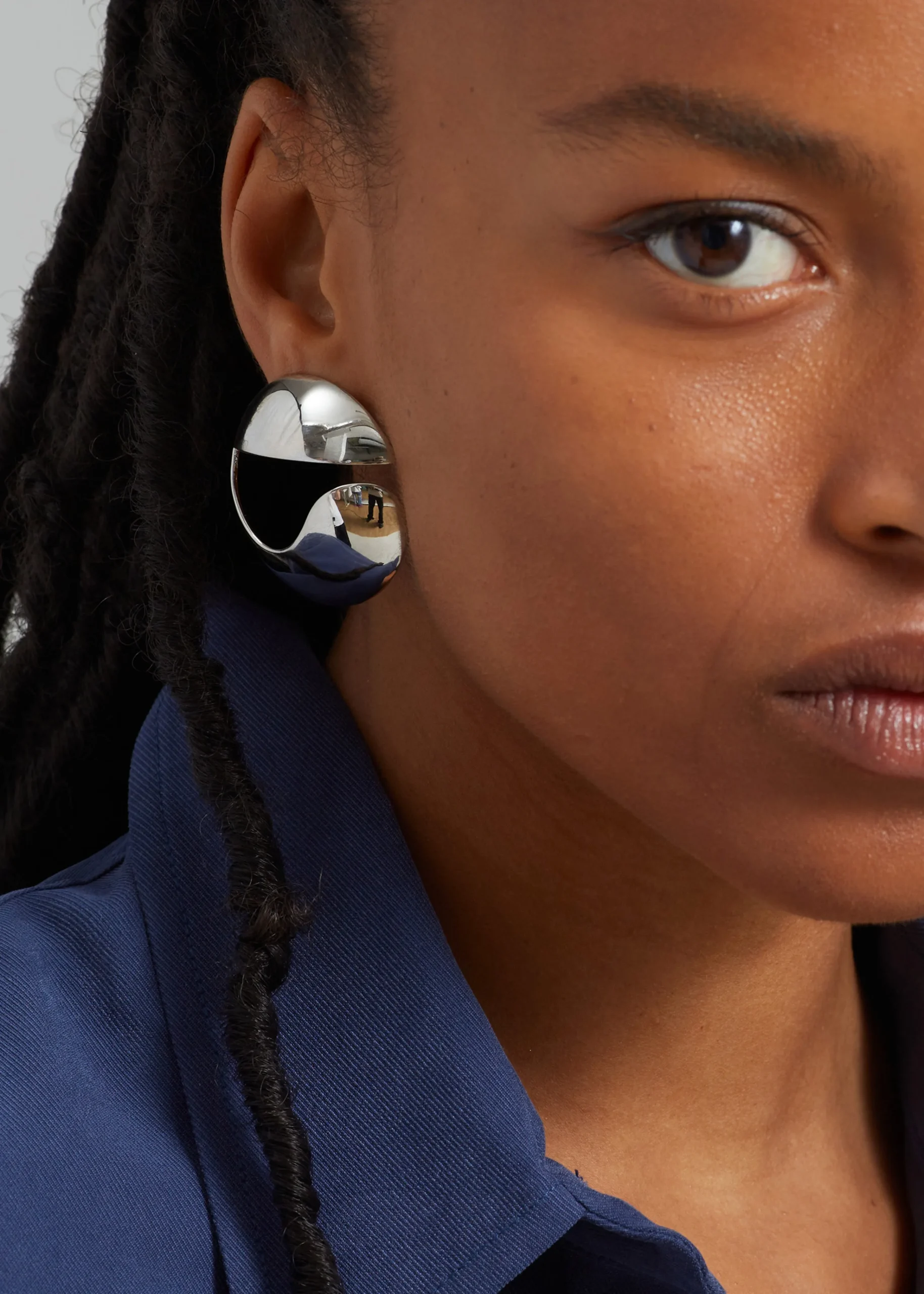 The Frankie Shop Coperni Logo Earrings Silver Discount