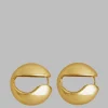 The Frankie Shop Coperni Logo Earrings Gold Best