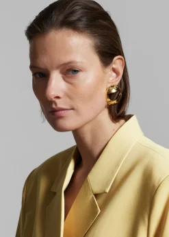 The Frankie Shop Coperni Logo Earrings Gold Best