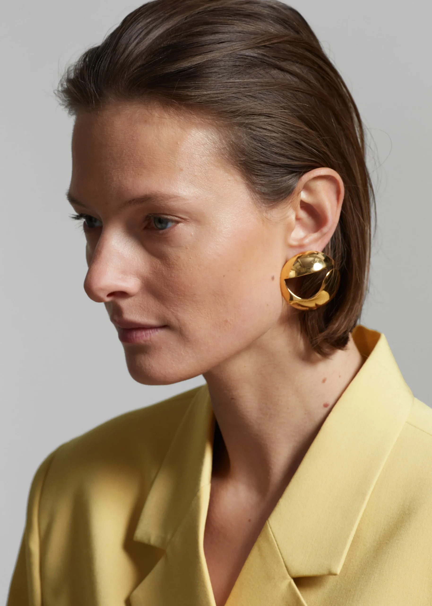 The Frankie Shop Coperni Logo Earrings Gold Best