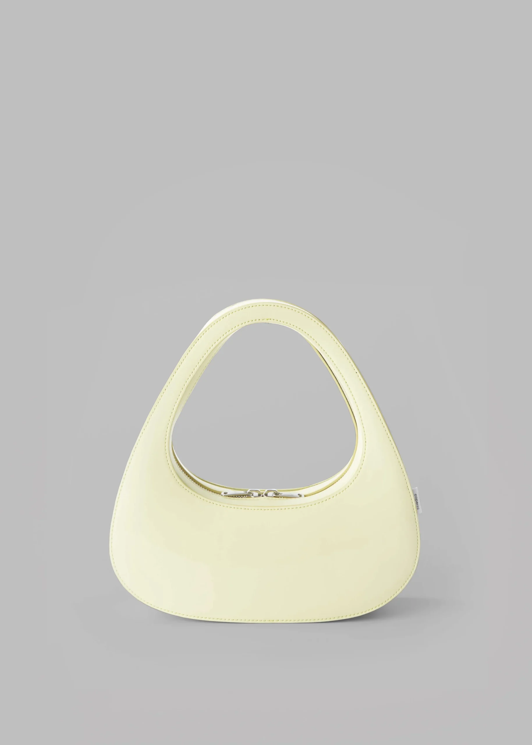 The Frankie Shop Coperni Patent Baguette Swipe Bag Light Yellow Online