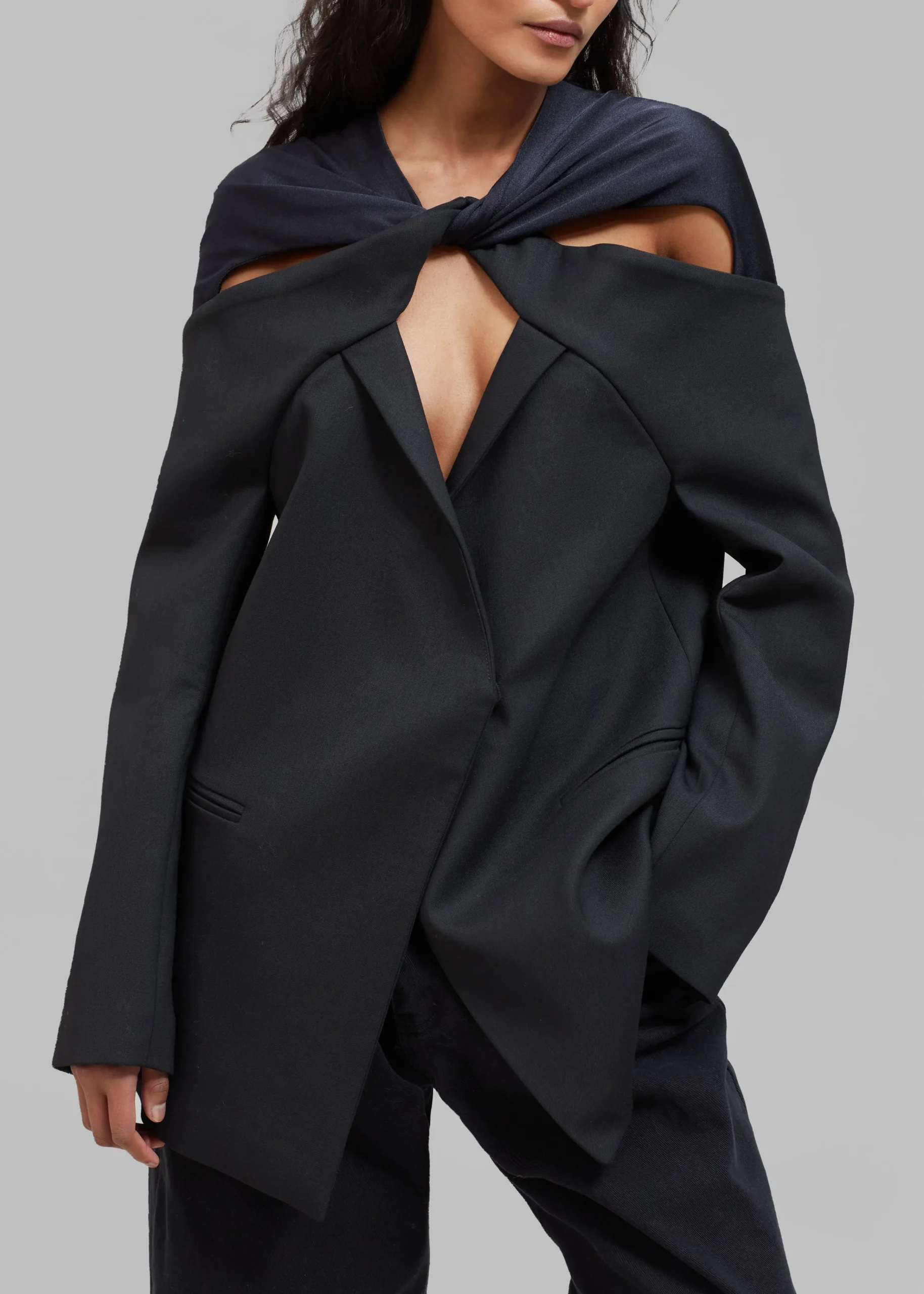 The Frankie Shop Coperni Twisted Cut-Out Jacket Black Outlet