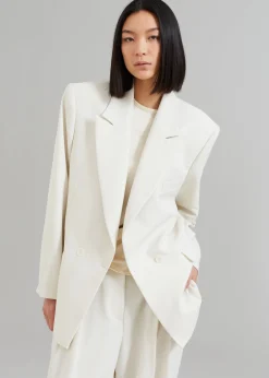 The Frankie Shop Corrin Blazer Ivory New
