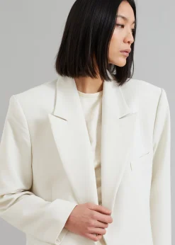 The Frankie Shop Corrin Blazer Ivory New