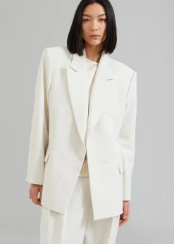 The Frankie Shop Corrin Blazer Ivory New