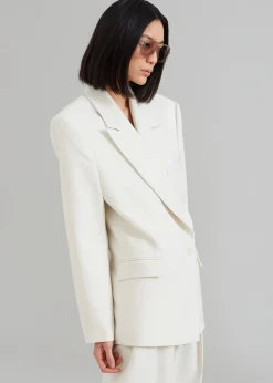 The Frankie Shop Corrin Blazer Ivory New