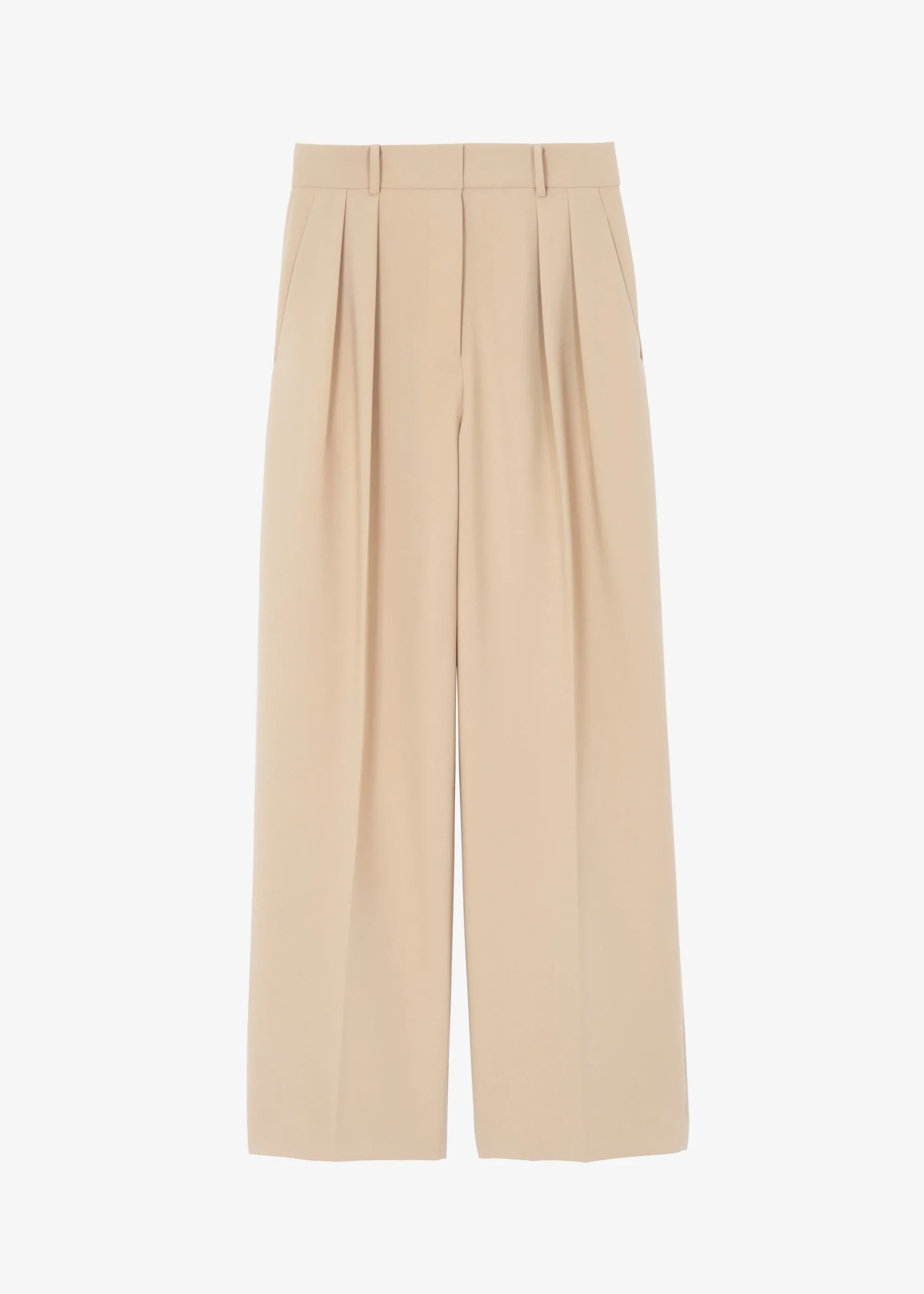 The Frankie Shop Corrin Pleated Trousers Beige Outlet