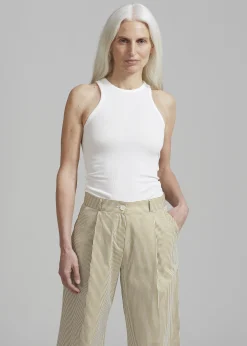 The Frankie Shop Corsy Ribbed Tank Optic White Online