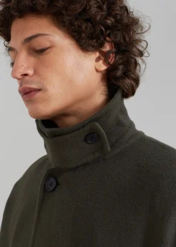 The Frankie Shop Croft Oversized Coat Olive Hot