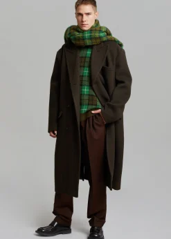 The Frankie Shop Curtis Oversized Coat Dark Brown