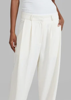 The Frankie Shop Dakota Pleated Pants Ivory Online