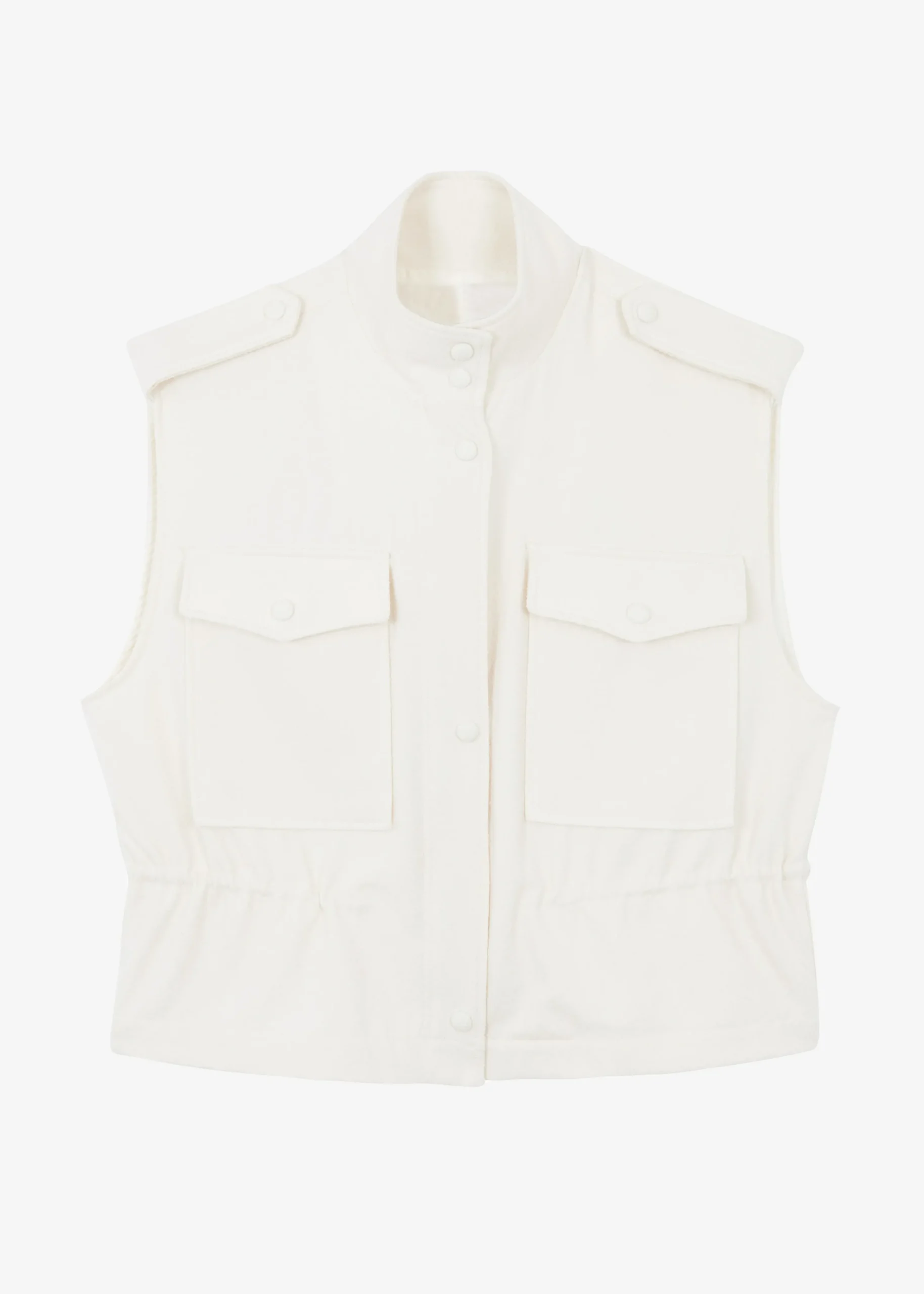 The Frankie Shop Dakota Pocket Vest Ivory Outlet