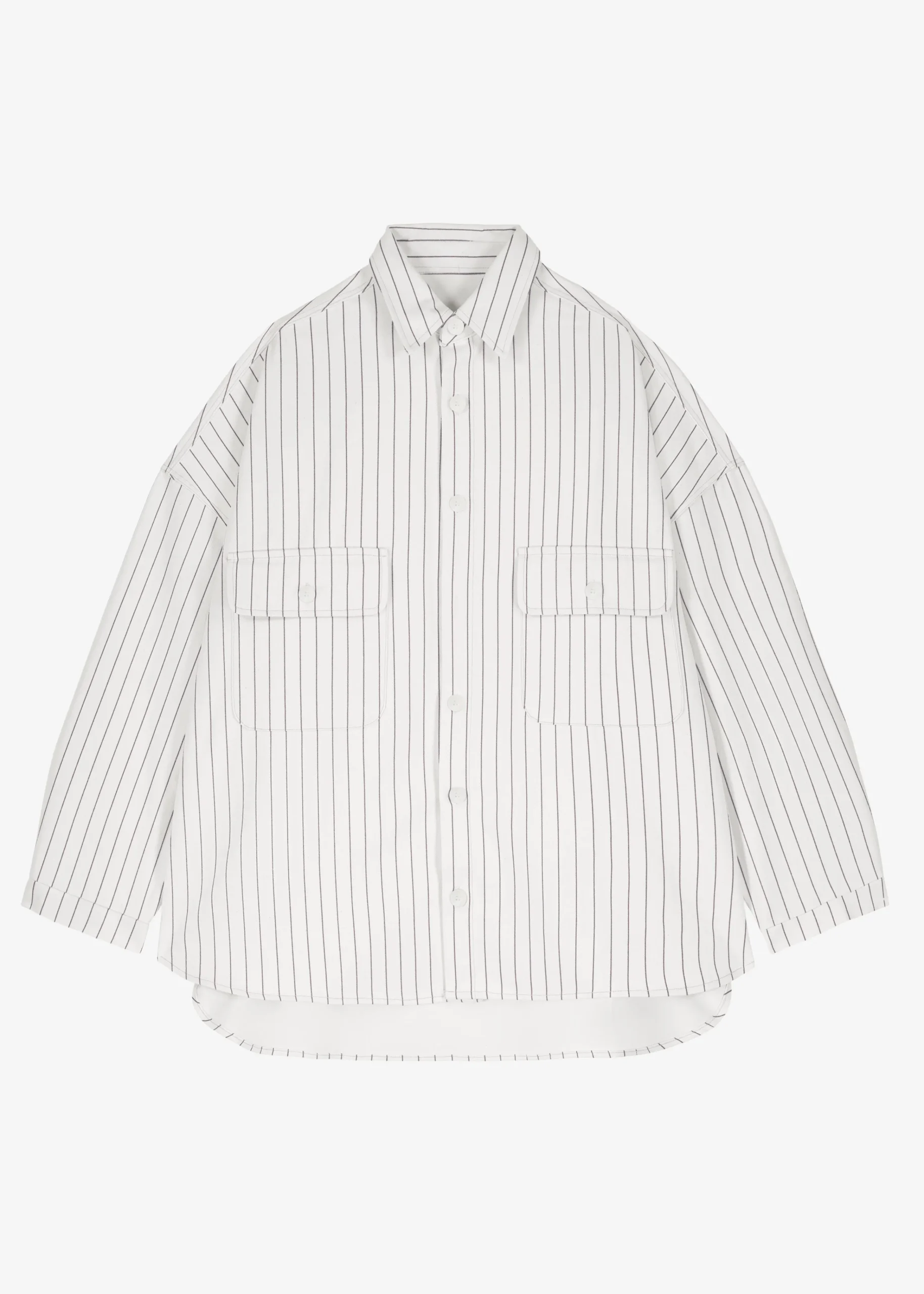 The Frankie Shop Dallas Denim Overshirt Blue Pinstripe Online
