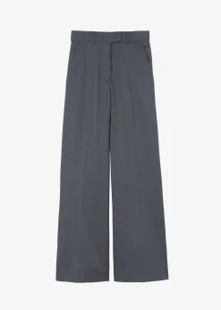 The Frankie Shop Daphne Wide Trousers Dark Grey