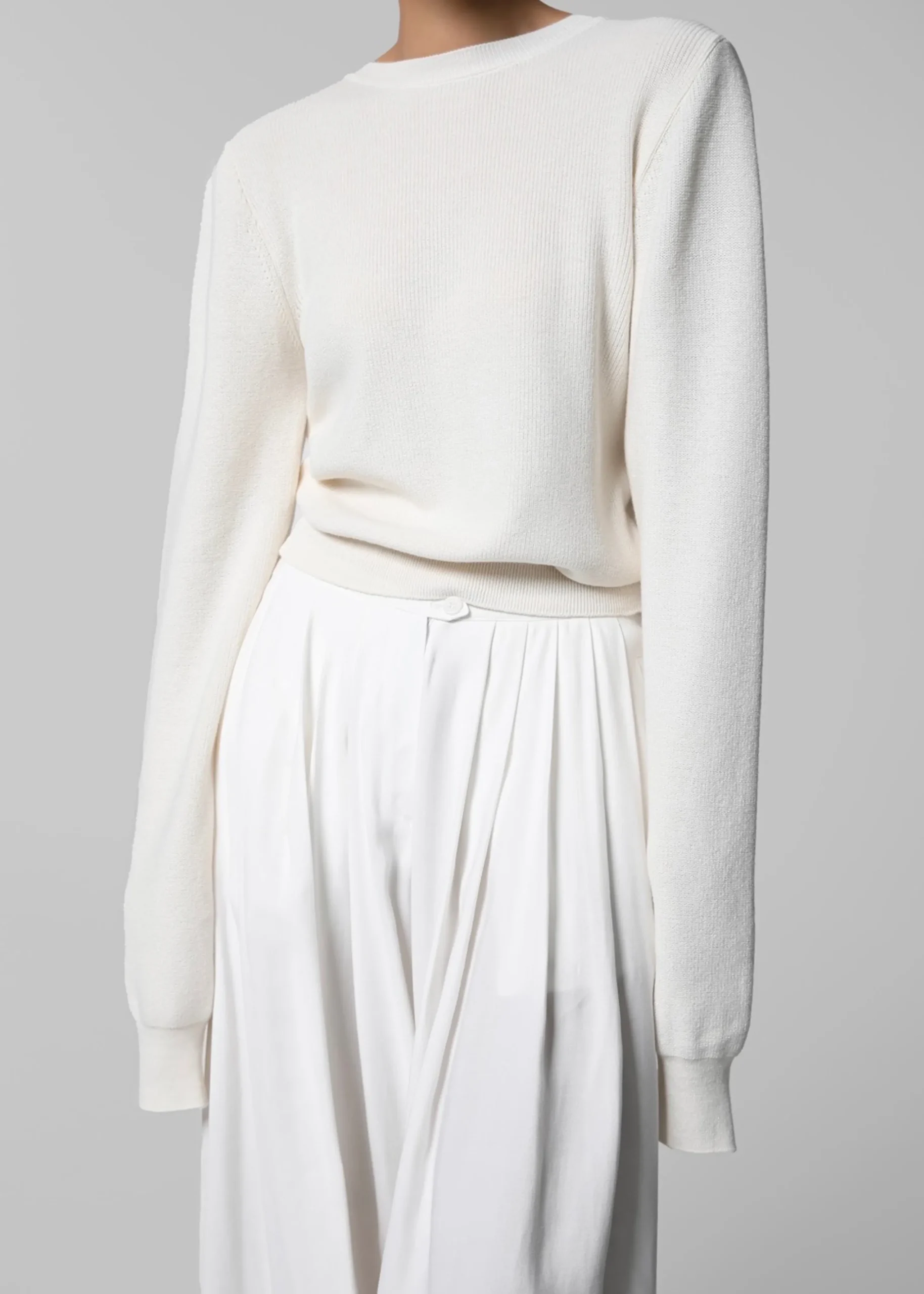 The Frankie Shop Darcey Twisted Knit Top Cream Outlet