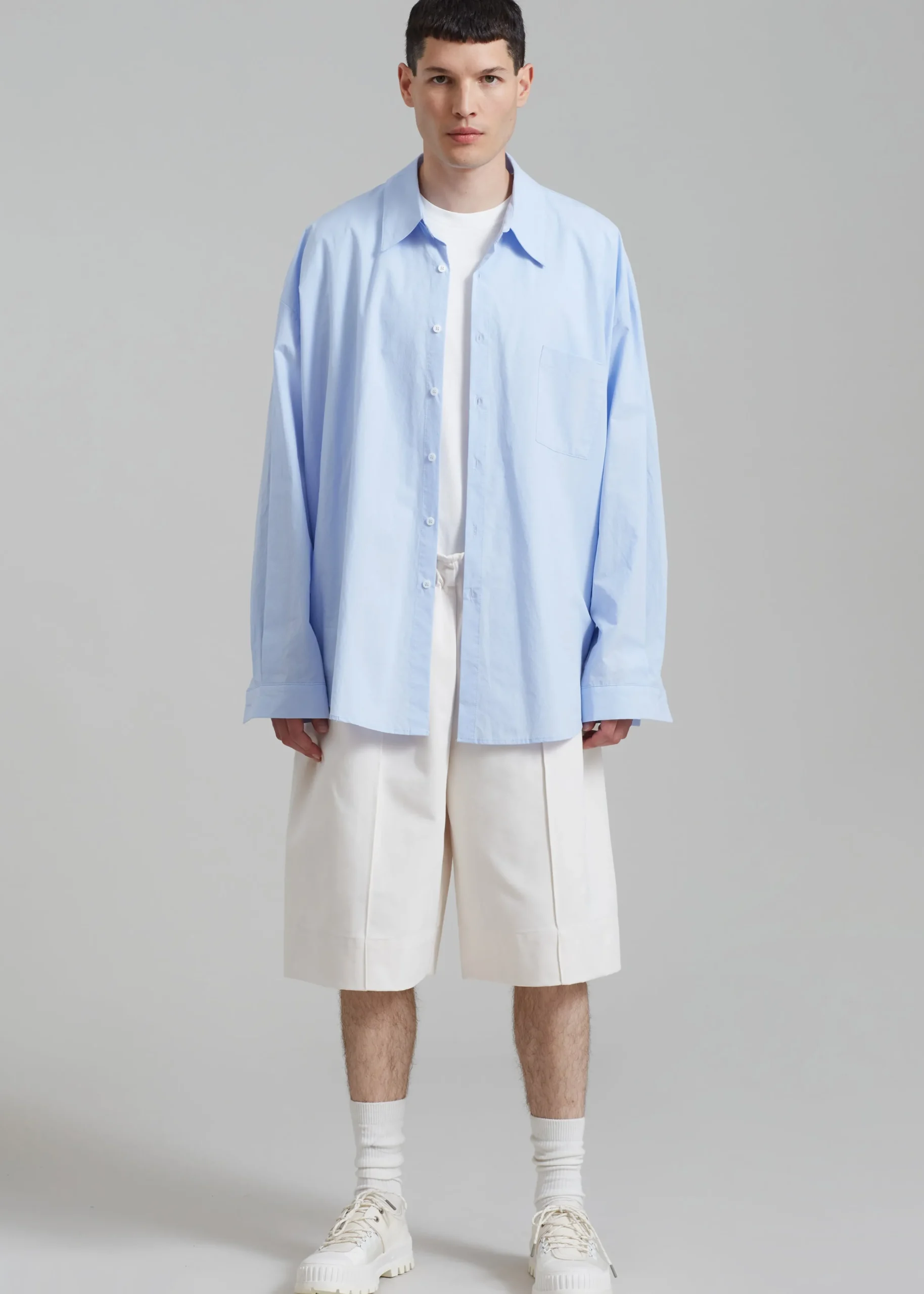 The Frankie Shop Darren Oversized Shirt Light Blue Sale