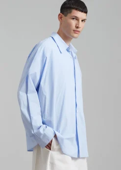 The Frankie Shop Darren Oversized Shirt Light Blue Sale