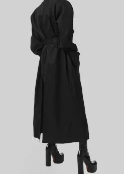The Frankie Shop Decima Trench Coat Black Discount