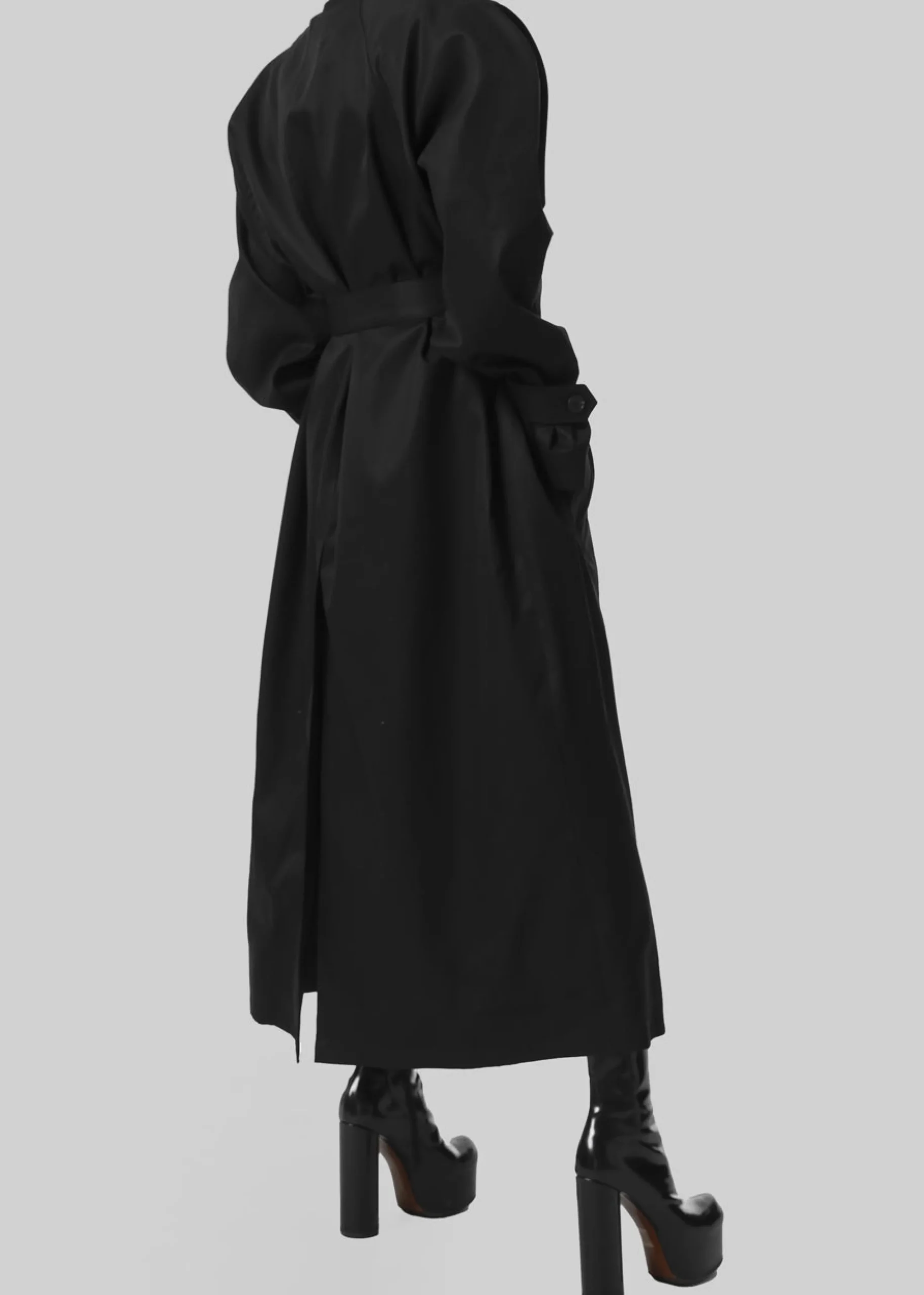 The Frankie Shop Decima Trench Coat Black Discount