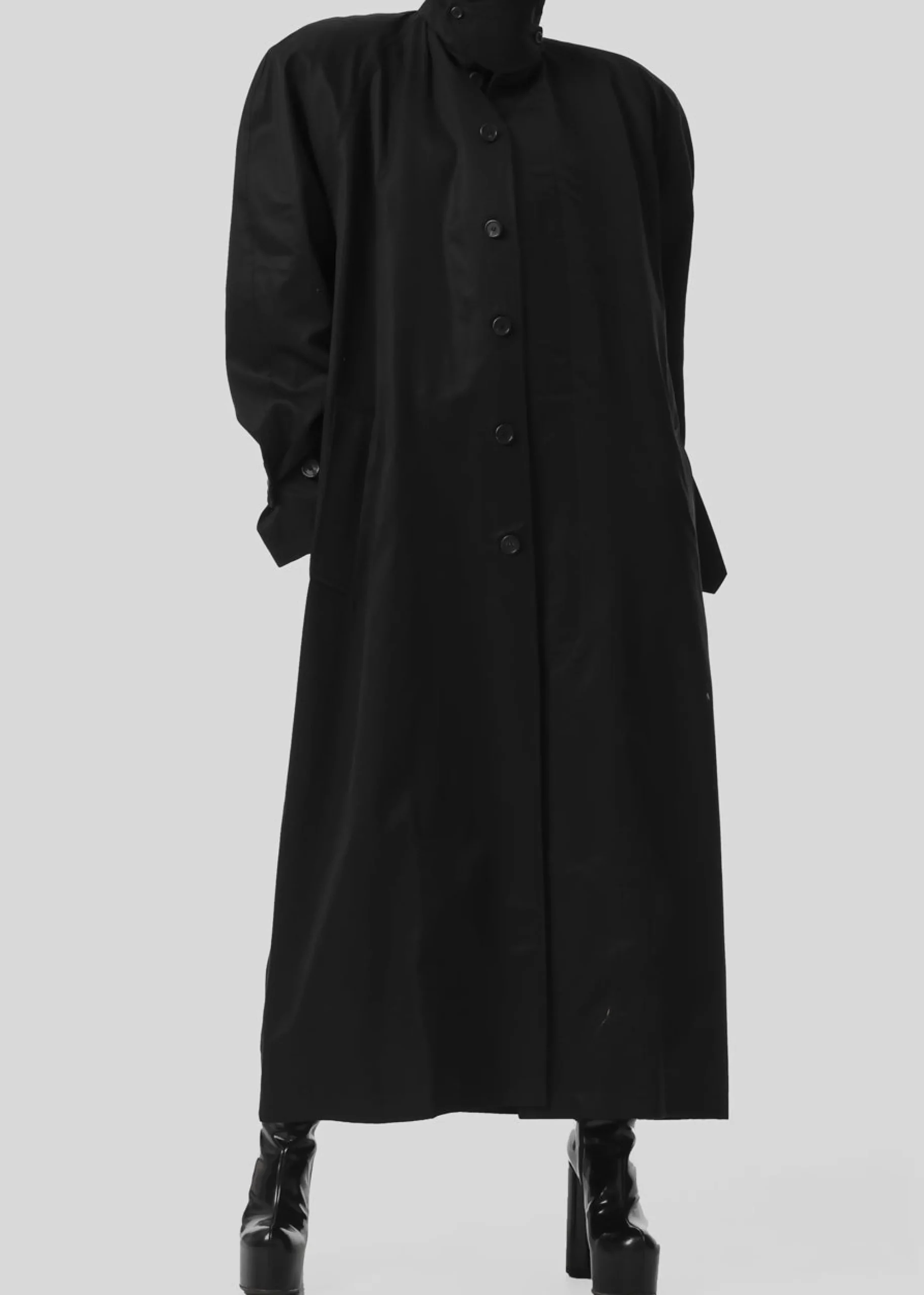 The Frankie Shop Decima Trench Coat Black Discount