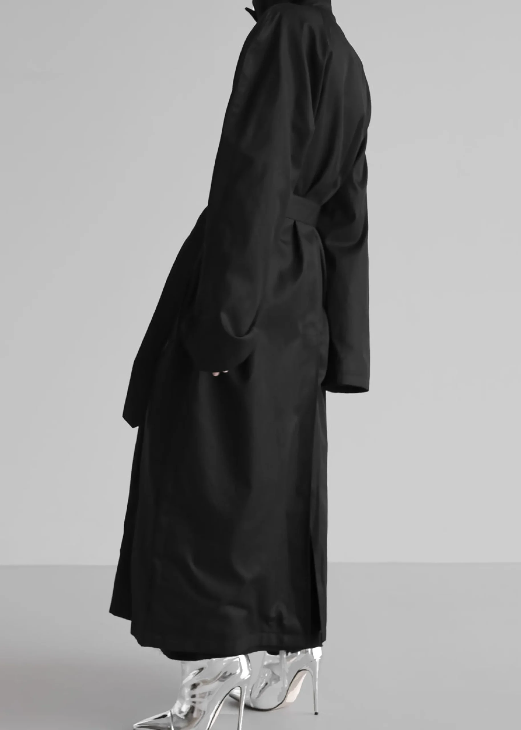 The Frankie Shop Decima Trench Coat Black Discount