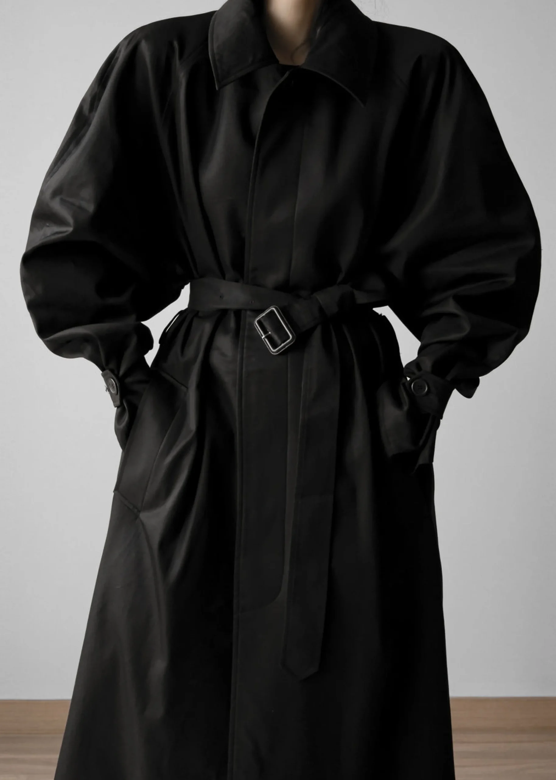 The Frankie Shop Decima Trench Coat Black Discount
