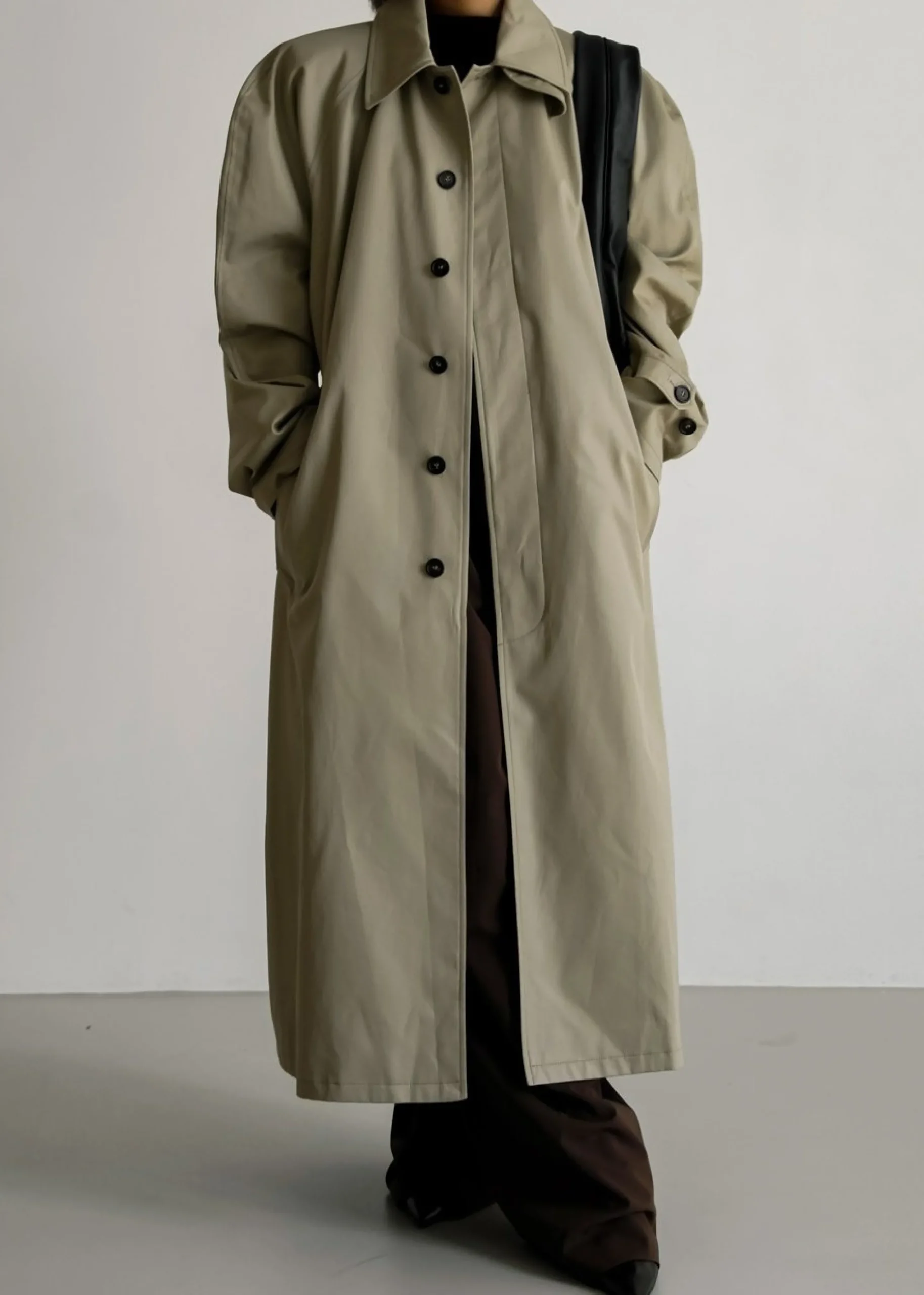 The Frankie Shop Decima Trench Coat Slate Green Online