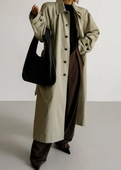 The Frankie Shop Decima Trench Coat Slate Green Online