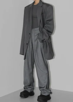 The Frankie Shop Dee Maxi Oversized Blazer Charcoal Best