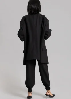 The Frankie Shop Dee Maxi Oversized Blazer Black New