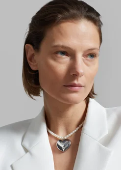 The Frankie Shop Della Pearl Necklace White Sale