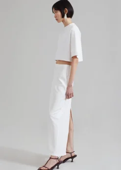 The Frankie Shop Demi Pencil Skirt White