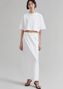 The Frankie Shop Demi Pencil Skirt White