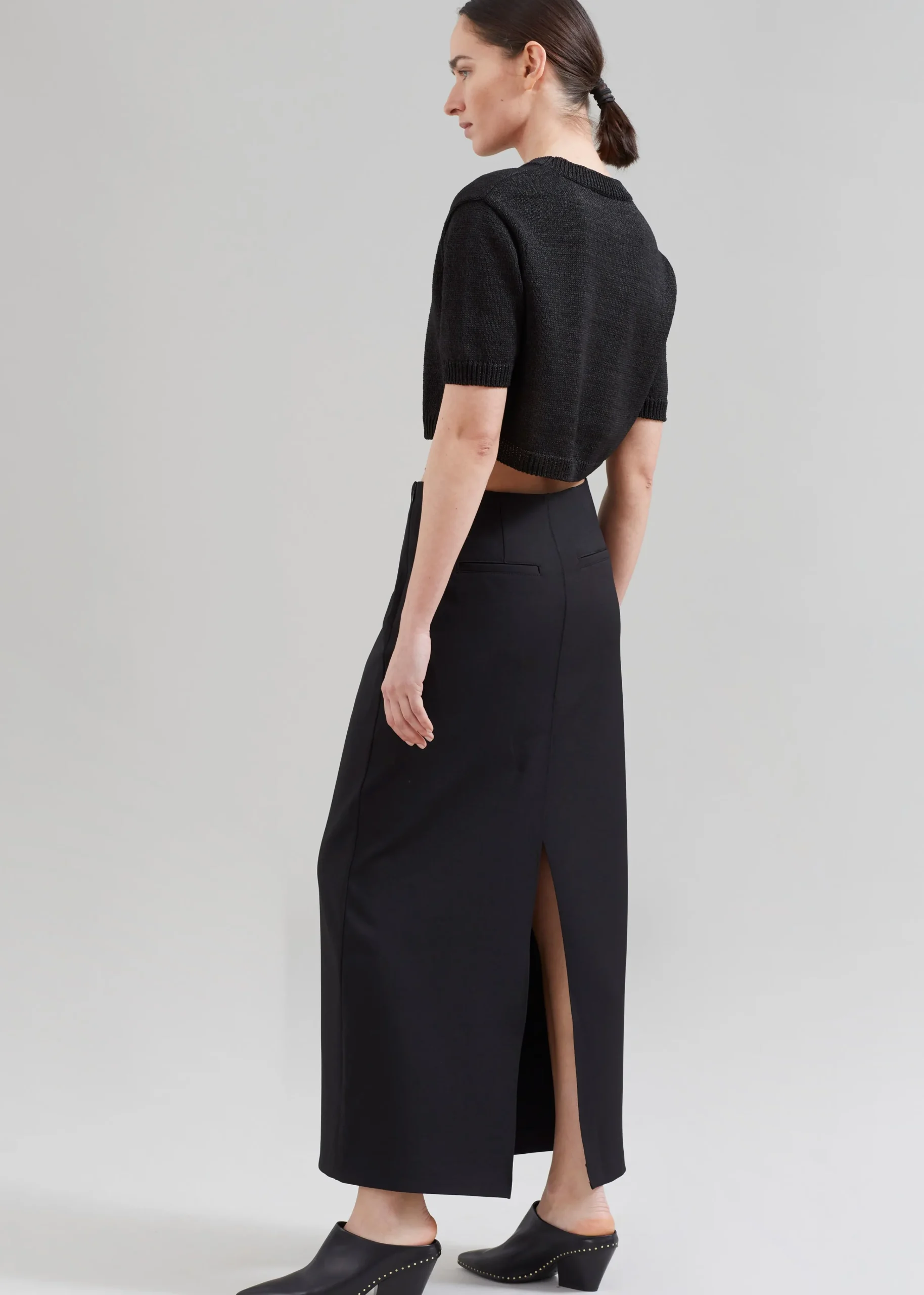 The Frankie Shop Demi Pencil Skirt Black Best