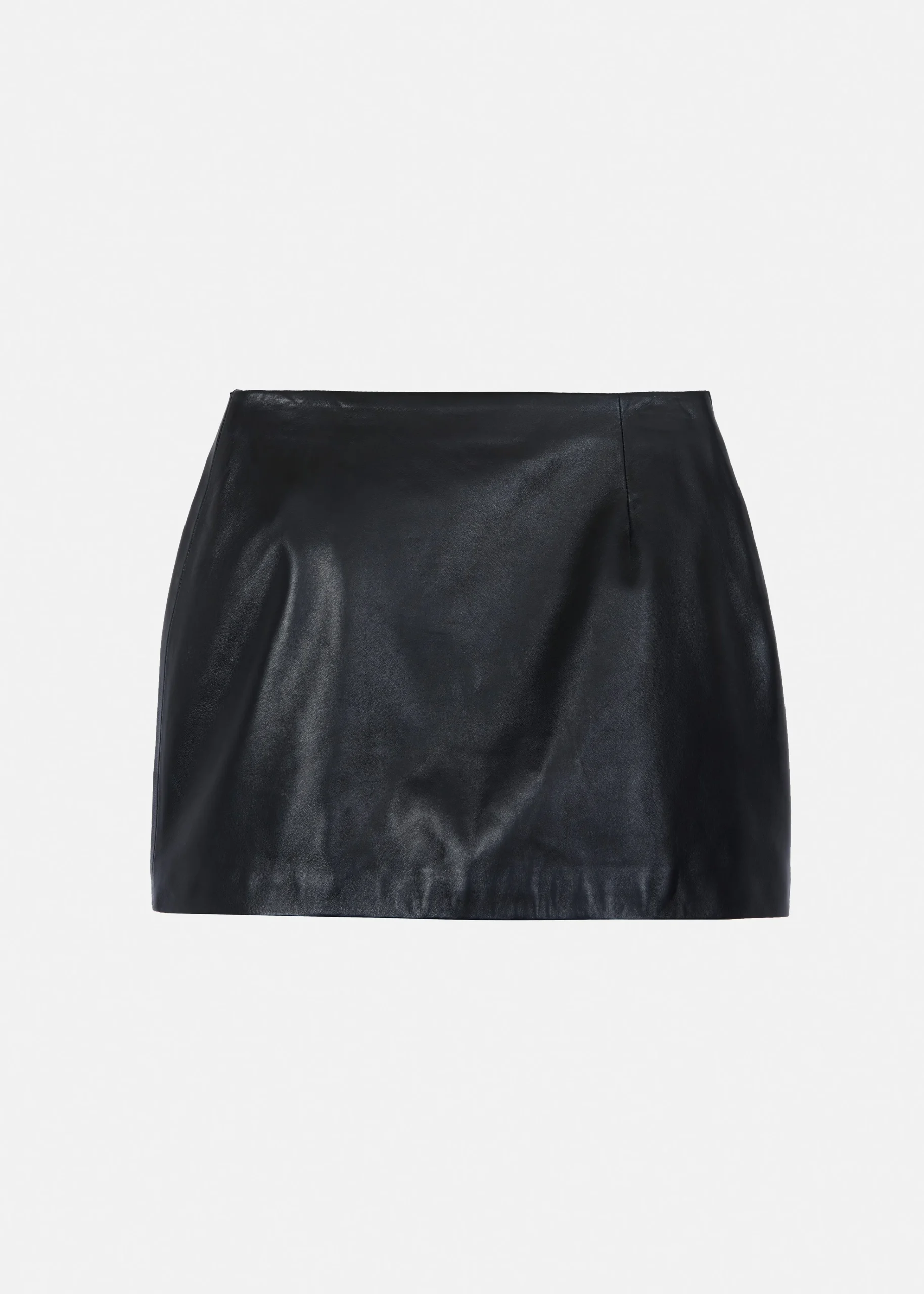 The Frankie Shop Derby Leather Mini Skirt Black New