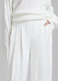 The Frankie Shop Dillon Pleated Pants White Outlet