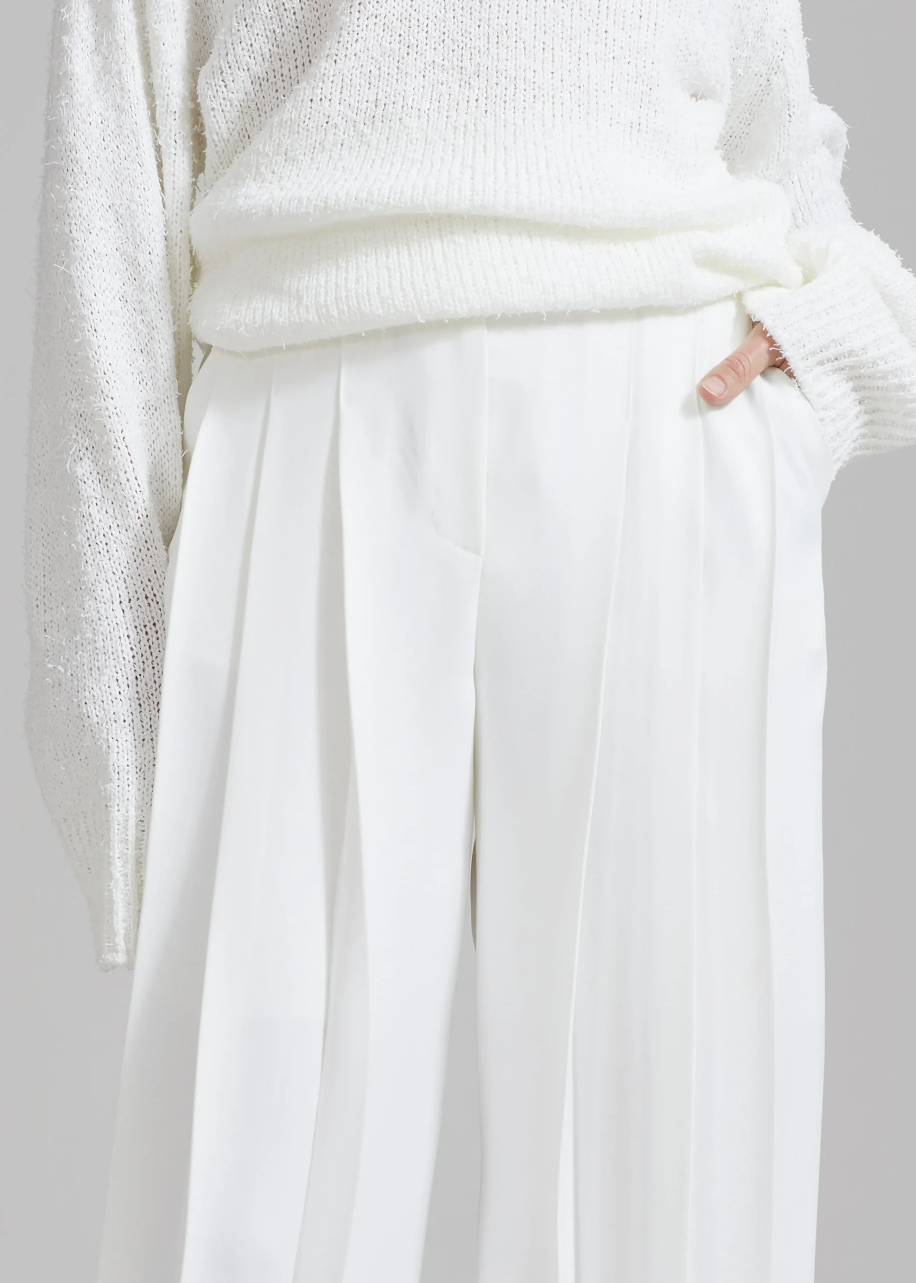 The Frankie Shop Dillon Pleated Pants White Outlet