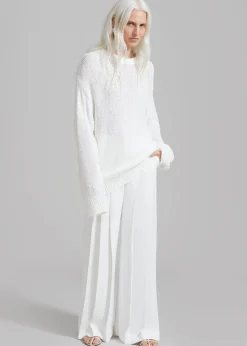 The Frankie Shop Dillon Pleated Pants White Outlet