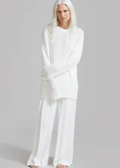 The Frankie Shop Dillon Pleated Pants White Outlet