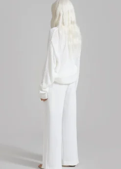 The Frankie Shop Dillon Pleated Pants White Outlet