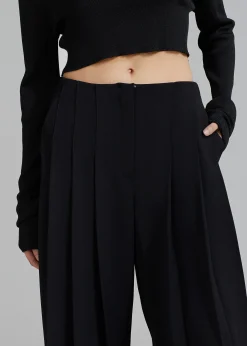 The Frankie Shop Dillon Pleated Pants Black Hot