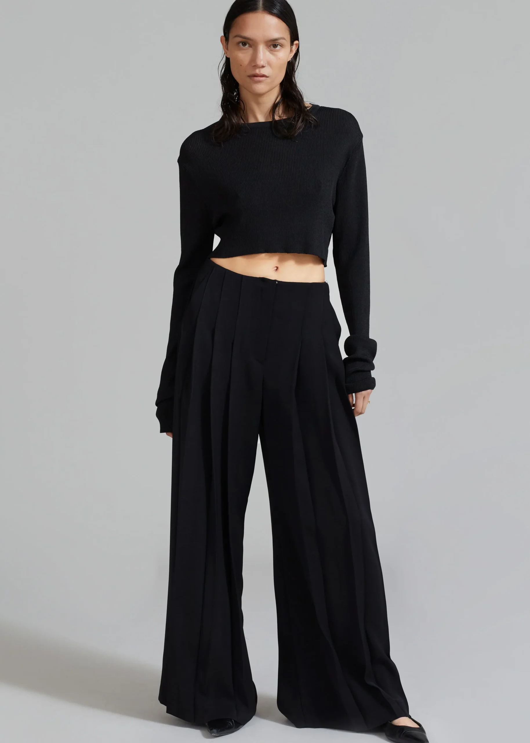 The Frankie Shop Dillon Pleated Pants Black Hot