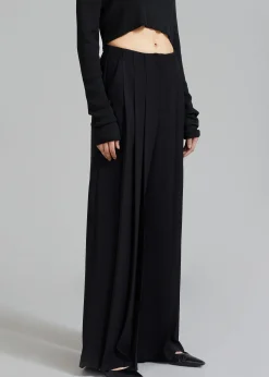 The Frankie Shop Dillon Pleated Pants Black Hot