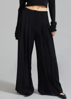 The Frankie Shop Dillon Pleated Pants Black Hot