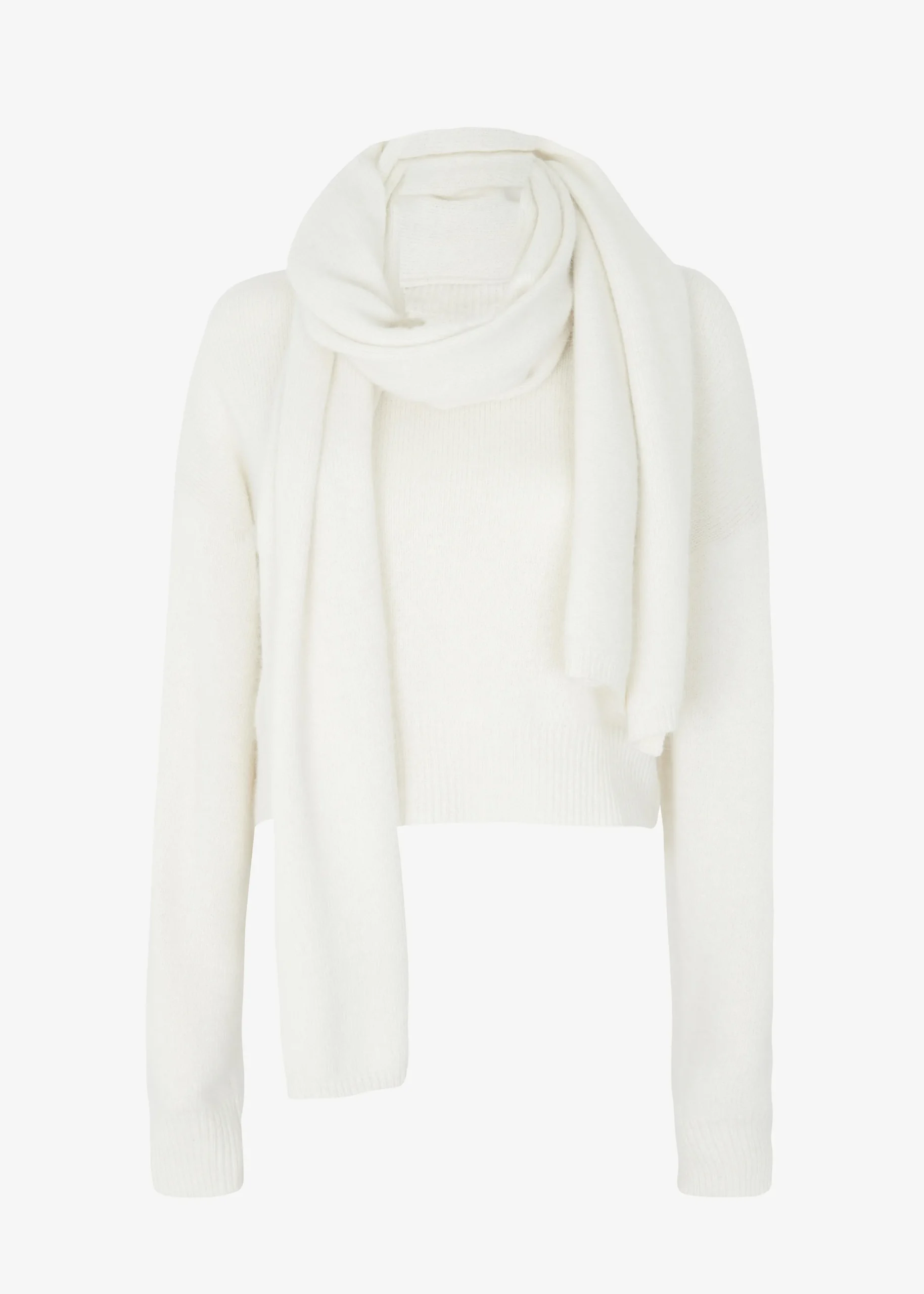 The Frankie Shop Dori Sweater & Scarf Set Cream Outlet
