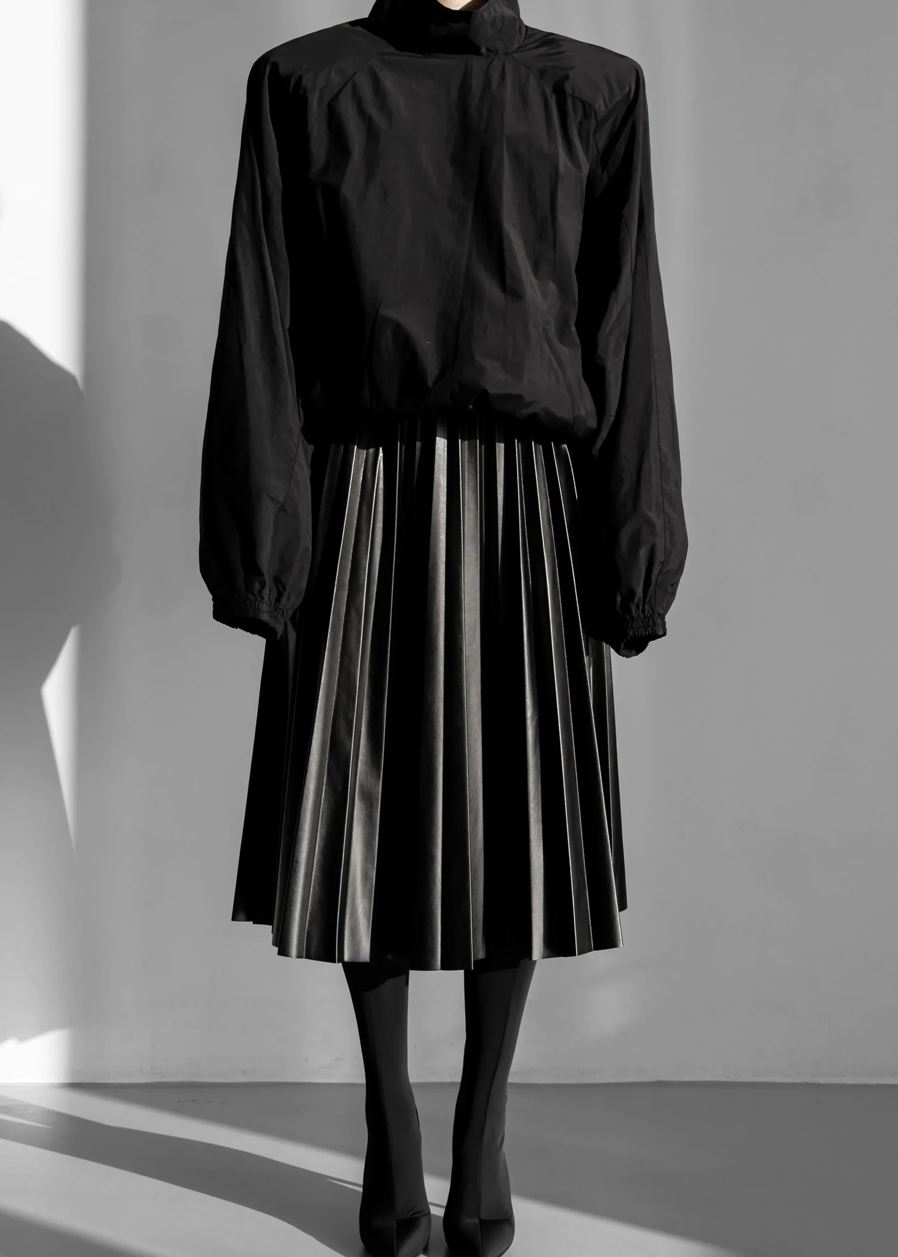 The Frankie Shop Doyle Mockneck Anorak Black New