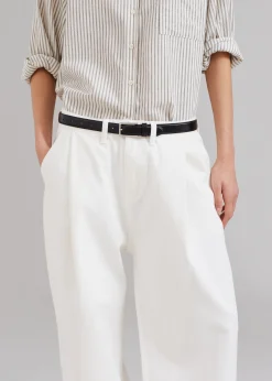 The Frankie Shop Drew Denim Pants White Discount